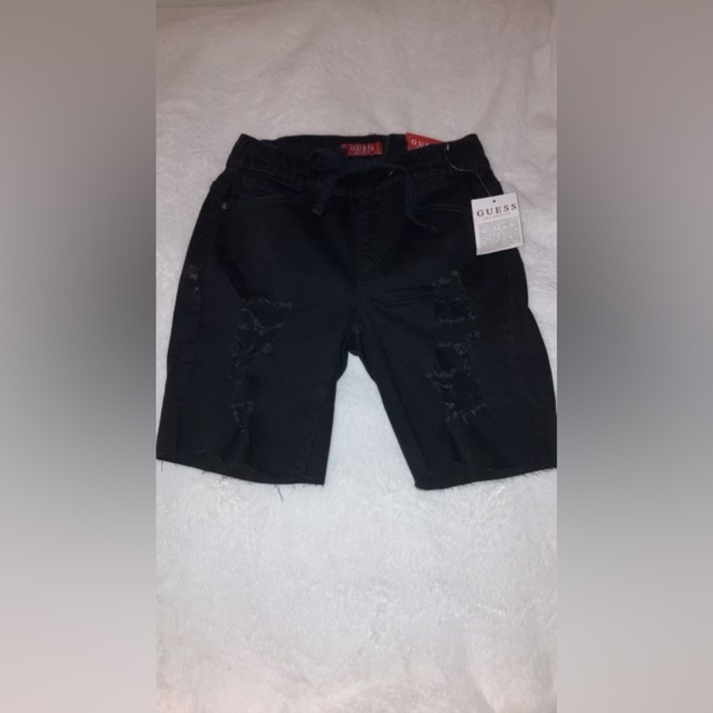 Guess black jogger shorts
